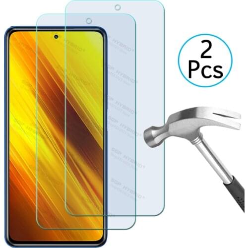 2 Sheets Screen Protector For Xiaomi Poco X3 NFC Light Tempered Glass on Xiomi Xaomi Mi Pocophone x3 Pocox3 Global Version Glas