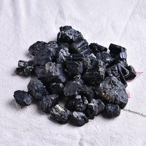 2pc natural black tourmaline tourmaline repair ore can be used for home decoration DIY gift cokkection free shipping