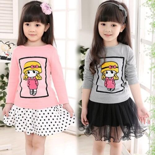 2020 Spring brand girls t shirts Cotton Worsted Fashion 3D Embroidery children clothing cartoon Tracksuit baby sweatshirt tops