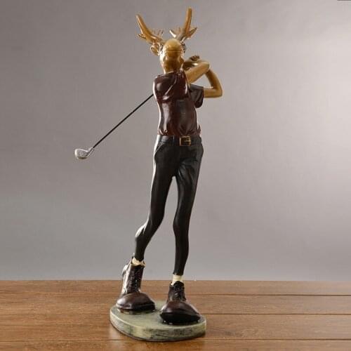 American country golf elk Mr. Home Furnishing decoration Resin handicraft window display soft furnishings