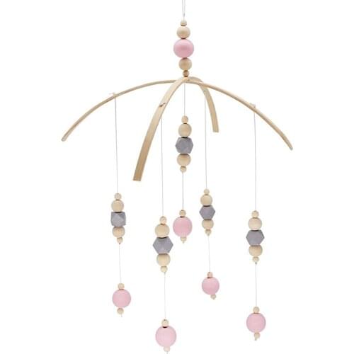 Wooden Beads Wind Chime Bed Bell Baby Ceiling Mobiles Toy Infant Nursing Kids Room Hanging Pendant Photography Props Accessories