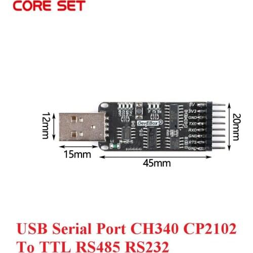 Ten In One USB Serial Port CH340 CP2102 to TTL / RS485 / RS232 Full Interoperability Original New