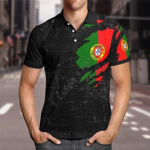 Hawaii Polo Shirt Portugal Flag 3D All over print Polo Shirt Men for Women Short Sleeve Summer T-shirt 02