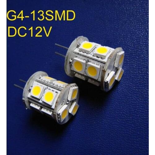 Hot selling 12Vdc 13SMD 5050 G4 led bulbs ,12V led g4 bulbs ,G4 led lighting (free shipping 100pcs/lot)