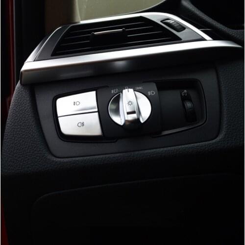 Car Headlight Switch Buttons Decoration Sequins For BMW F20 F22 F30 F32 F34 F48 Chrome ABS Gear Shift Buttons Trim Decals
