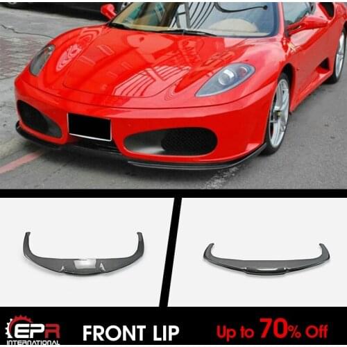 For Ferrari F430 P TYPE Carbon Glossy Front Lip Bumper Under Spoiler Splitter Exteior Accessories kit