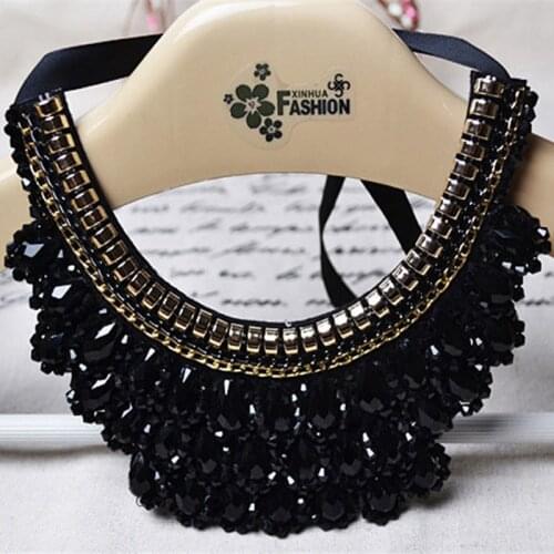Korean Style Fake Collar White & Black Nep Kraagje Blouse Vintage Detachable Collar Jeans for Women Men Clothes Accessories