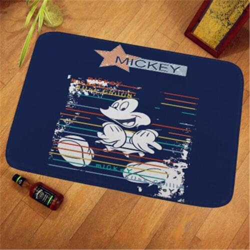 Disney Mickey Rug Children Baby Minnie Kids Crawling Game Mat Living Room Carpet Indoor Welcome Soft Door Mat Gift