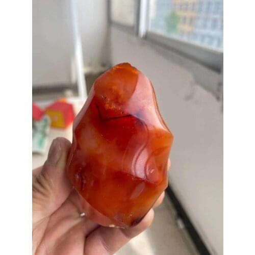 Beautiful natural red agate flame crystal reiki healing 130g