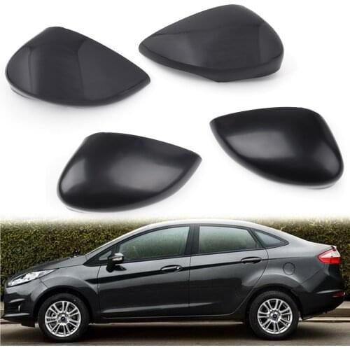 Artudatech Left/Right Wing Door Side Rearview Mirror Cover Cap For Ford Fiesta 2009 2010 2011 2012 2013 2014 2015 Car Auto Part