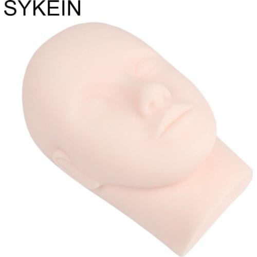 Silicone Mannequin Model Head With Practice False Eyelashes Training Set Eyelash Extension Grafted Lashes Training Head Tool