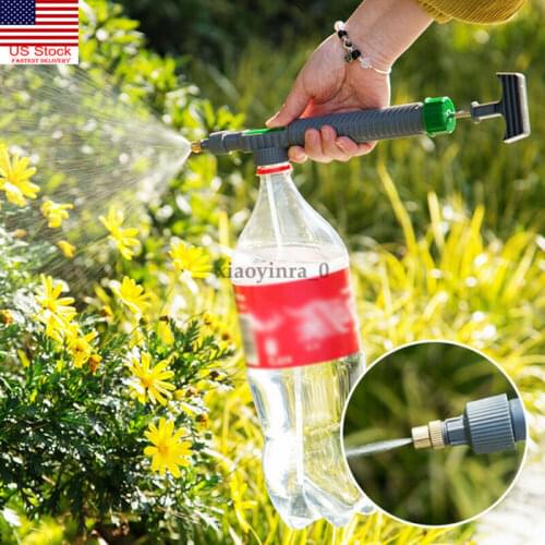 2020 New Mini Juice Cola Bottles Interface Trolley Head Gun Sprayer Garden Tool US