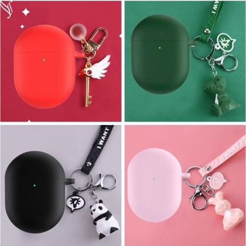 New for Xiaomi Redmi AirDots 3 Pro Case Cartoon Panda cute Keychain Non-slip Silicone Protect Earphones Cover Redmi 3 Pro Case