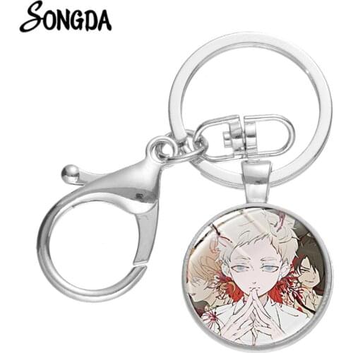 New Arrival Anime The Promised Neverland Key Chain Emma Norman Ray Little Boys Collection Key Ring Purse Bag Charm Keychain Gift
