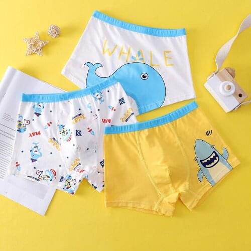 New Fashion Boy Shorts Underwear Cartoon Lion Panties Cotton Toddler Baby Cute Whale Boxers Lovely Dinosaur Underpants 4-15Years