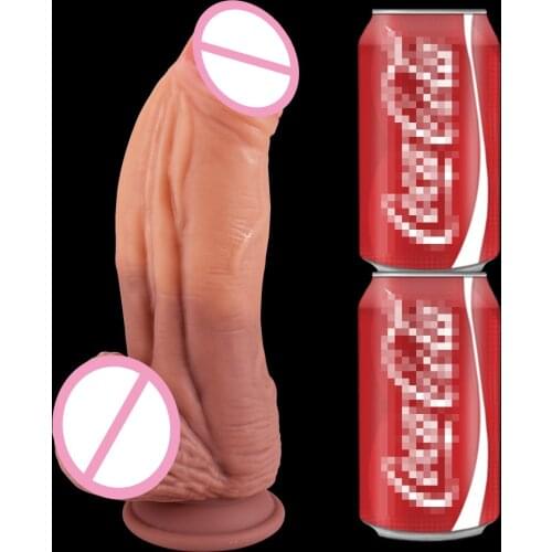 Huge Size Liquid Silicone Super Thick Soft Simulation Penis Silicone Double Layer for Women Vagina Masturbation Adult Sex Toy