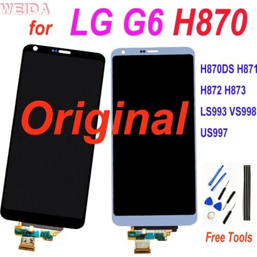 5.5" Original LCD for LG G6 LCD Display Touch Screen Assembly with Frame for LG G6 H870 H870DS H871 H872 H873 LS993 VS998 US997