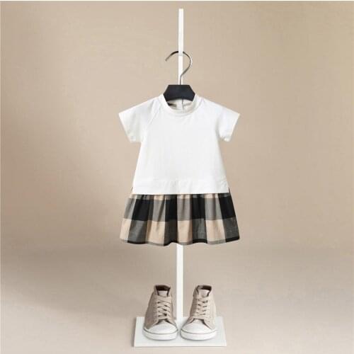 New Baby Dresses Lattice Summer Short Sleeve Princess Dress Baby Summer Clothes Kids Girl Clothes Girls Christmas Dress