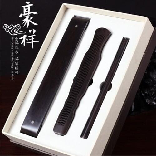 Ebony Guqin Gift Set purple sandalwood incense with seven strings pro palette Incense supplies three-piece gift