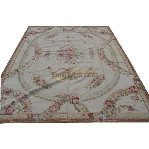 Plain Transition Aubusson Point Chinese Wool Carpet Hand-stitched Wool Needle Point Carpet Big Carpet For Living Room