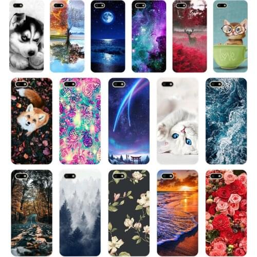 B Silicone case For 5.45" inch Huawei Y5 2018 PRIME case Soft back cover Phone Case for on Huawei Y5 2018 case Coque bumper bags