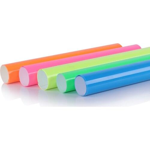 SUNICE PVC Fluorescent Heat Transfer Film Festival DIY Clothes Iron On Vinyl HTV Garment T-shirt Heated Press Sticker Bags Hats