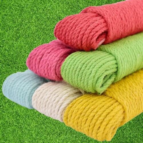 6 mm color hemp rope DIY material handmade for home decoration wall decoration cat climbing frame 11yards