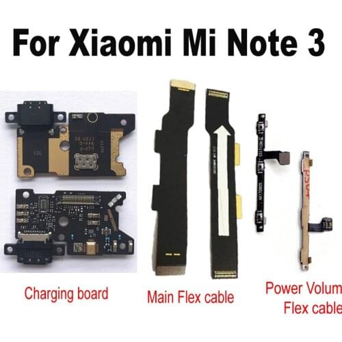 TOP Quality For Xiaomi Mi Note 3 Power ON/OFF & Volume Button Flex Cable or charging board usb main flex cable