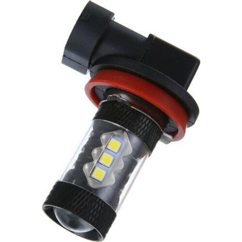 1Pc H8 H11 Car Fog Light Bulb LED Headlight White Day Running Lamp 80W 800LM SUV Van Auto Head Lamp Accessories