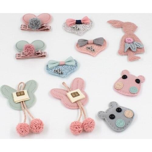 New Kawaii Padded Cartoon Patches Shiny Appliques For Clothes Sewing Supplies DIY Craft BB Clip Accessories and DIY Kid patches