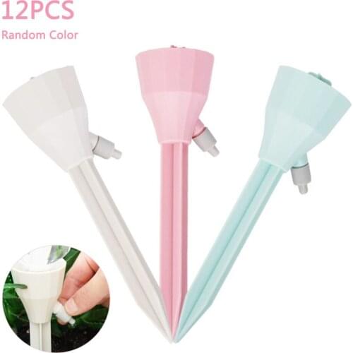 12pcs Auto Drip Irrigation Equipment Adjustable Automatic Watering Spike With Slow Release Control Valve Switch For Outdoor