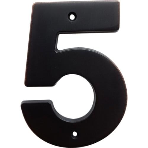 12cm Wide Area Modern House Number Door Home Address Numbers for House Number Digital Door Outdoor Sign Plates 5 Inch. #0-9 ORB