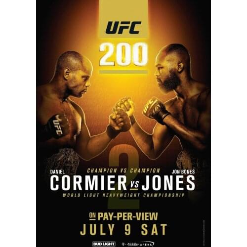 200 Fight- Daniel Cormier vs Jon JonesArt print Silk poster Home Wall Decor