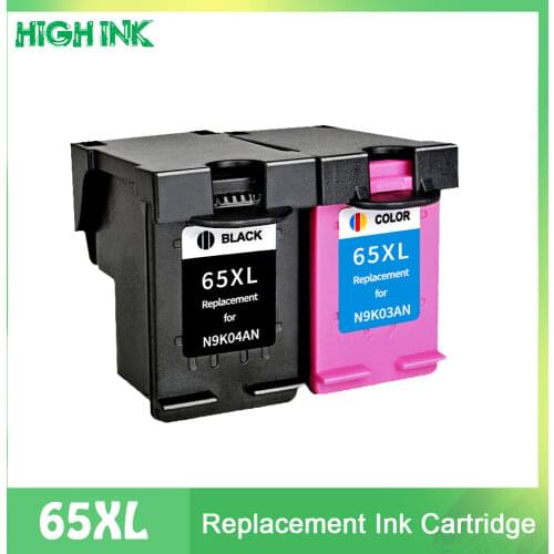 YLC 65XL Ink Cartridge Replacement for hp 65 xl hp65 for hp DeskJet3720 3722 3755 3730 3758 Envy 5010 5020 5030 5232 Printer