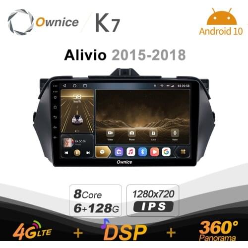 Android 10.0 6G+128G Ownice K7 Car autoradio Multimedia for Suzuki Alivio 2015 - 2018 radio system unit 360 Panorama 4G LTE