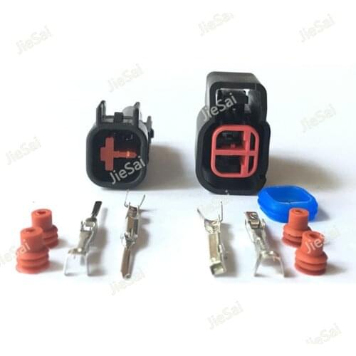 Delphi 2 Pin Female And Male EV6 Fuel Injector Electrical Connector Auto Plug