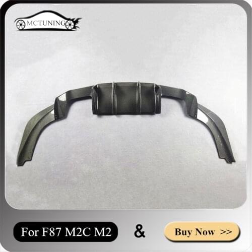 Three-piece Glossy/Forged Real Carbon Fiber Car Bumper Spoiler For B-MW F87 M2 M2C 2016 2017 2018 2019 2020 Rear Diffuser Lip
