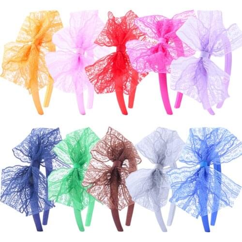 Candygirl Senior Fashion Hair Hoop Cute Hair Band For Girls Lovely Pure Gauze Bow Headband Kids Ornament Accessories Headwear