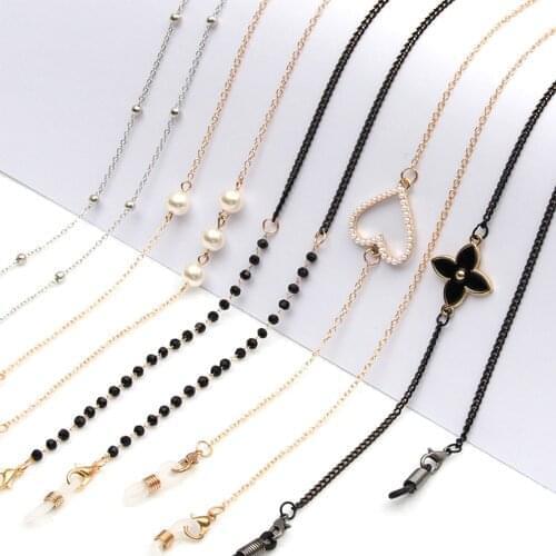 Fashion Pearl Mask Chains Eyeglasses Chain For Women Retro Metal Sunglasses Lanyards Eyewear Cord Holder Neck Strap Dropshipping