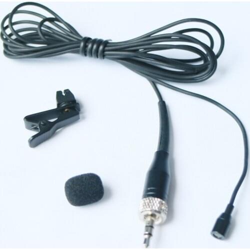 Black Mini Tie Clip Lavalier Lapel Microphone for Sennheiser EW100 G2 G3 G4 Wireless BeltPack Transmitter