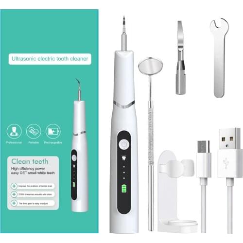 Electric 3In1 Ultrasonic Dental Scaler Vibration Tooth Calculus Remover Teeth Stains Tartar Cleaner Portable Oral Care Tool