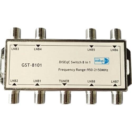 Good price Turn TV 8 in 1 out DiSEqC Switch Newest for TV Receiver Multi-channel for home for high current LNB High Quality