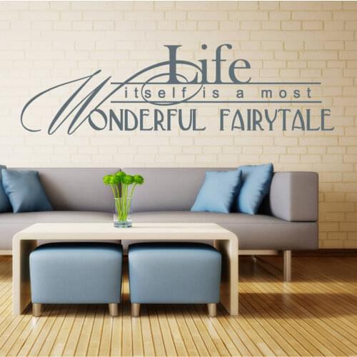 Perfect Quality Vinyl Wall Stickers Quotes Inspire Life Itself Is A Most Wonderful Wall Art Decals Living Room Home Decor ZA706