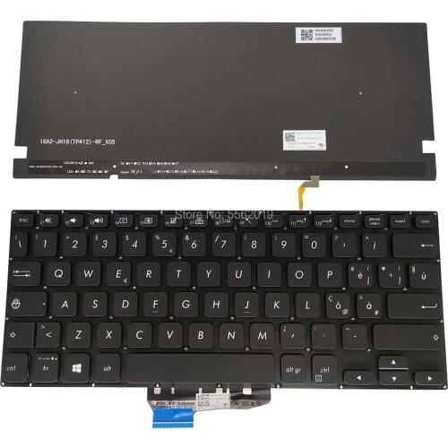 OVY IT Backlit keyboard for ASUS vivobook flip 14 TP412 TP412UR TP412FA TP412F Italian black laptops Replacement keyboards new