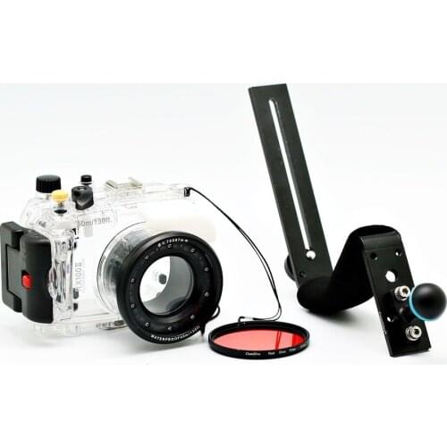 For Sony DSC RX100 II 40m/130ft Meikon Underwater Camera Housing Kit + Aluminum Diving Handle + Red Underwater Filter (wet 67mm
