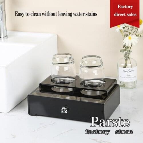 Hotel Toiletries Storage Box Acrylic Tooth Set Box Bathroom Countertop Storage Home Desktop Storage With Drawer Display Stand