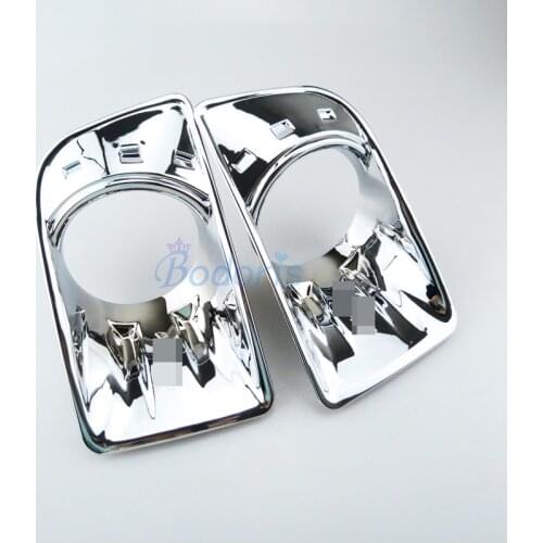 For ISUZU DMAX D-MAX D MAX 2012 2013 2014 Fog Lamp Cover Light Overlay Trim Foglight Frame PanelChrome Car Styling Accessories
