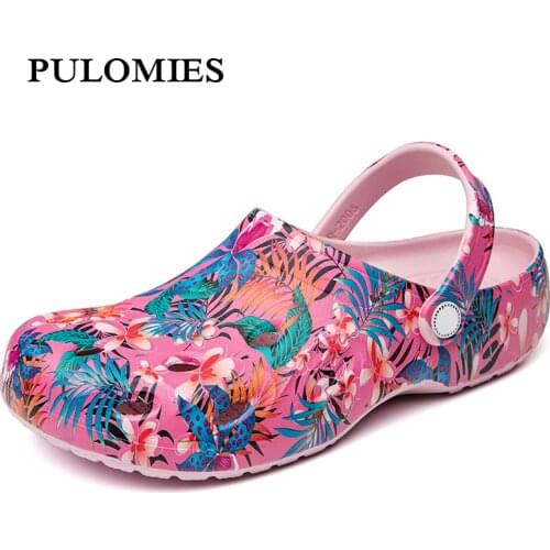 Summer Women Slippers Clogs Quick Dry Garden Casual Shoes Beach Waterproof Sandals Antiskid Slipper Men Flip Flops Size 36-47