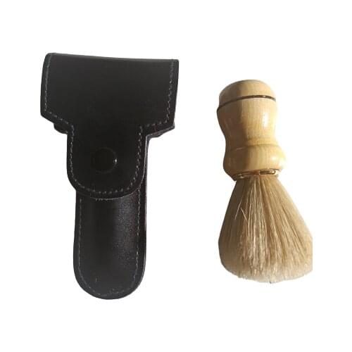 Zero-Plastic Reusable -Non-Sliper Gentler Skin Eco Friendly Fits Double Edge Razor Blades Travel Pouch Leather--Free Shipping