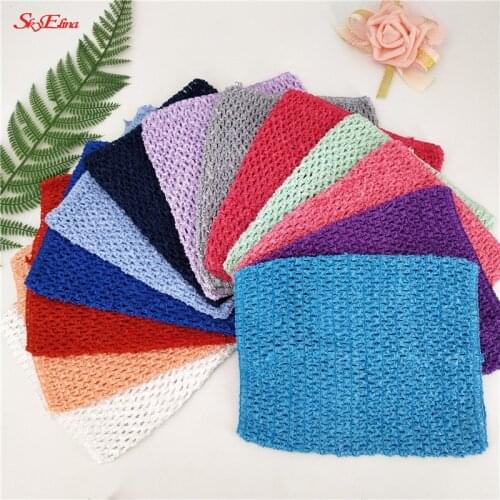 Hot sale children elastic crochet tutu tube top wrap girl fabric DIY children skirt dress tulle skirt 6 / 9inch 5z